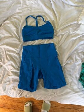 lululemon athletica Blue Athletic Shorts Set